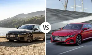 Porównanie Audi A6 i Volkswagena Arteona. Elegancki sedan Audi A6 kontra sportowy Arteon.
