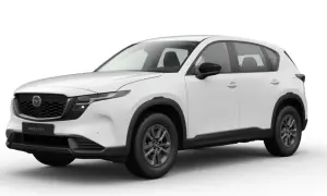 Biała Mazda CX-5 na białym tle. Sprawdź aktualną mazda cx-5 cena i wybierz swój wymarzony SUV.