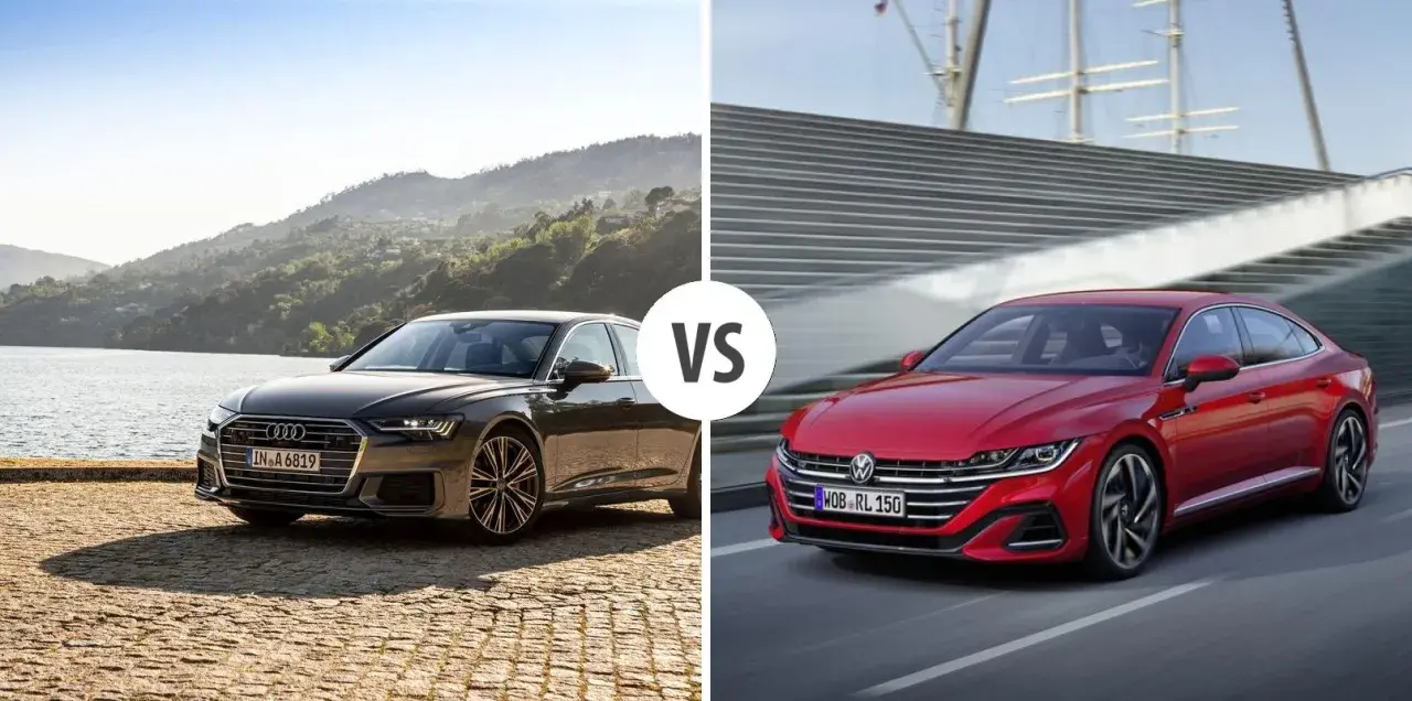 Porównanie Audi A6 i Volkswagena Arteona. Elegancki sedan Audi A6 kontra sportowy Arteon.