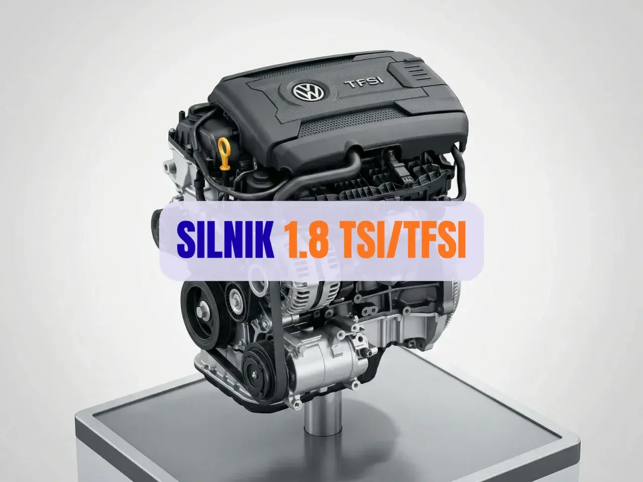 Silnik 1.8 TSI/TFSI Volkswagena, serce wielu modeli, gotowe do pracy.